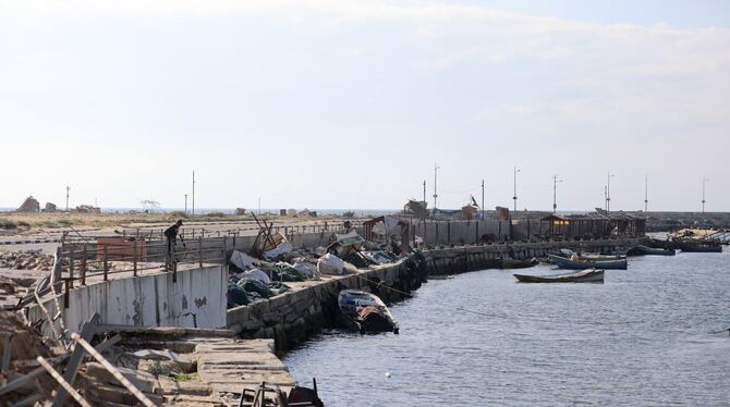 Der Hafen von Gaza-Stadt ist kaputt und zu flach für große Schiffe. Doch die USA und andere wollen nun für eine begrenzte Zeit e