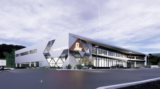 So soll das künftige Technical Service Center von Sika in Bad Urach einmal aussehen.