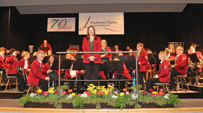 Der Musikverein Dapfen mit den Lautertalmusikanten feierte am Wochenende sein 70-jähriges Bestehen.
