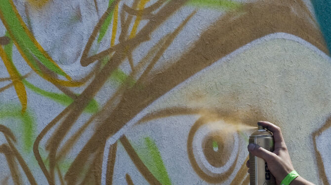 In den meisten Fällen nicht erlaubt: das Besprühen von Freiflächen an öffentlichen und privaten Gebäuden.