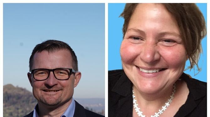 Stefan Wörner, Annegret Eppler und Renke Deckarm sitzen auf dem Podium.  FOTOS: PR