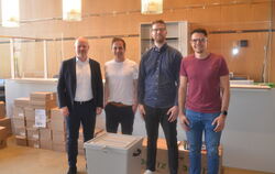 Die Wahlvorbeitungen laufen auf Hochtouren: Philipp Riethmüller, Steffen Letzkus, Mathis Willen und Alexander Wendling organisie