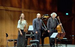 Das Trio Parnassus: Julia Galić, Johann Blanchard (Mitte) und Michael Groß.