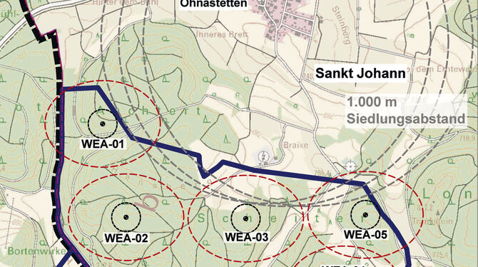 Windpark Ohnastetten Im Süden von Ohnastetten könnte ein Windpark entstehen.