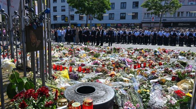 Nach der Messerattacke in Mannheim - Gedenken