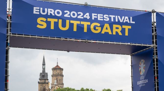 Euro 2024 - Aufbau Public-Viewing Stuttgart