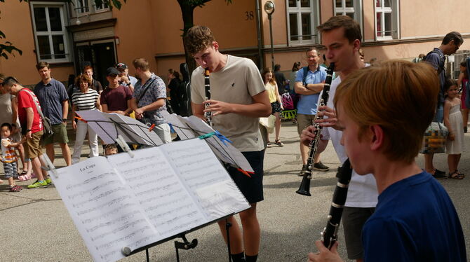 Musikschul-Ensembles der unterschiedlichsten Instrumente präsentierten sich am Samstagvormittag  beim Tag der offenen Tür.