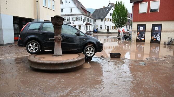 Hochwasser in Baden-Württemberg - Rudersberg Hochwasser in Baden-Württemberg - Rudersberg