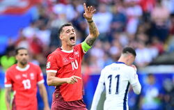 Granit Xhaka hielt im Viertelfinale trotz Muskelfaserriss durch.