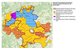 So könnte das Biosphärengebiet nach der Erweiterung aussehen, Mehrstetten will draußen bleiben.