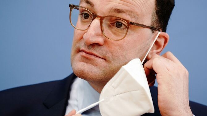 Ex-Bundesgesundheitsminister Spahn mit FFP2-Maske Ex-Bundesgesundheitsminister Spahn mit FFP2-Maske