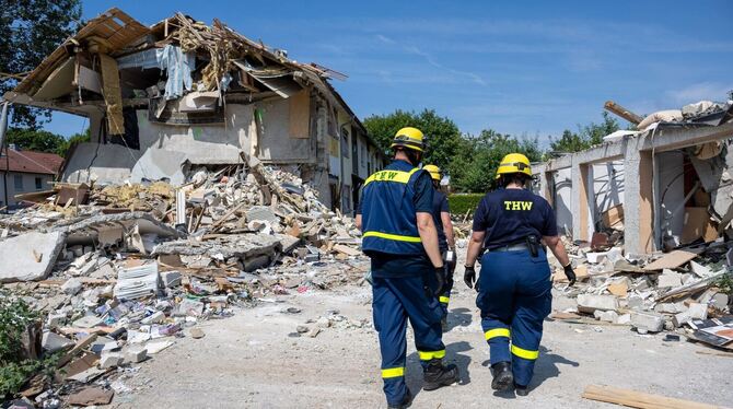 Reihenhaus in Memmingen eingestürzt Reihenhaus in Memmingen eingestürzt