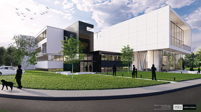 So soll’s aussehen, das Museum für alle Kunstrichtungen im Industriegebiet. GRAPHIK: EISELE ARCHITEKTEN So soll’s aussehen, das Museum für alle Kunstrichtungen im Industriegebiet. GRAPHIK: EISELE ARCHITEKTEN