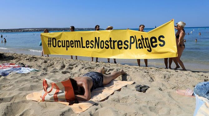 Protest gegen Massentourismus auf Mallorca