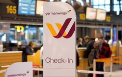 Ein Check-In-Schalter von Germanwings.