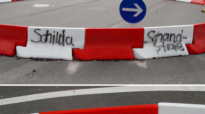 Glosse Schanzstraße Betzingen 2007 regte sich heftiger Protest gegen den neu angelegten Kreisverkehr.