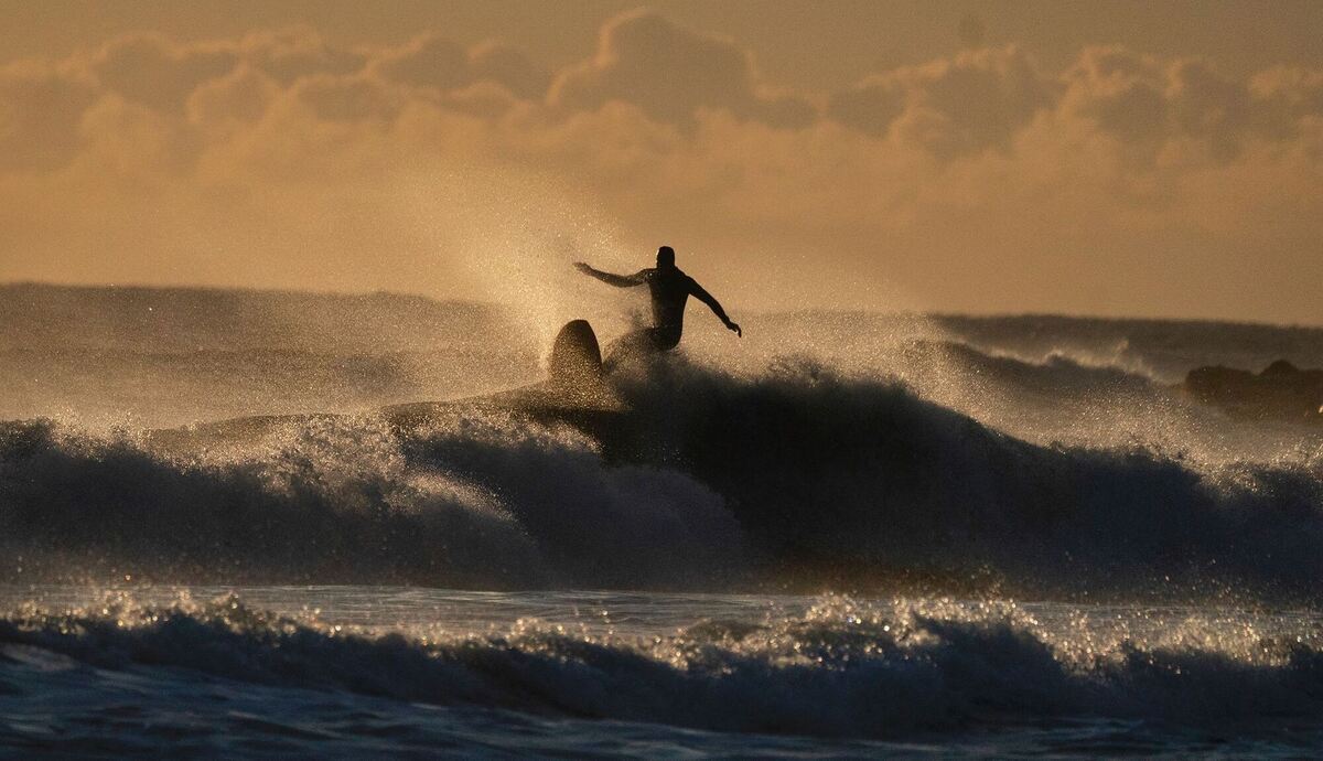 Surfer an der englischen Nordseeküste