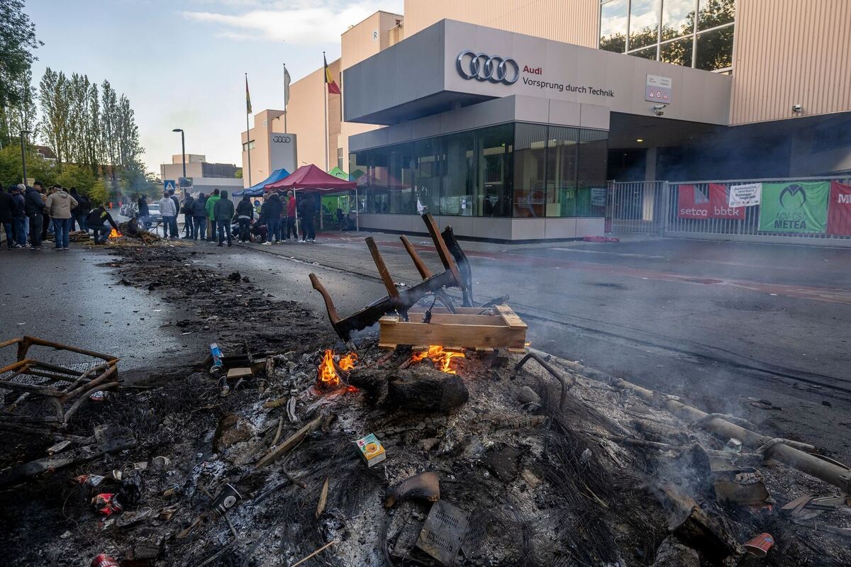 Streik bei Audi in Brüssel Streik bei Audi in Brüssel