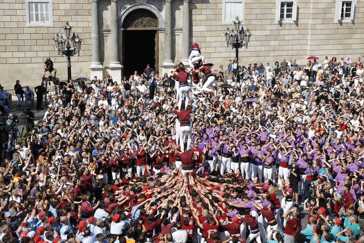 Barcelona feiert die traditionelle Mercè-Prozession Barcelona feiert die traditionelle Mercè-Prozession
