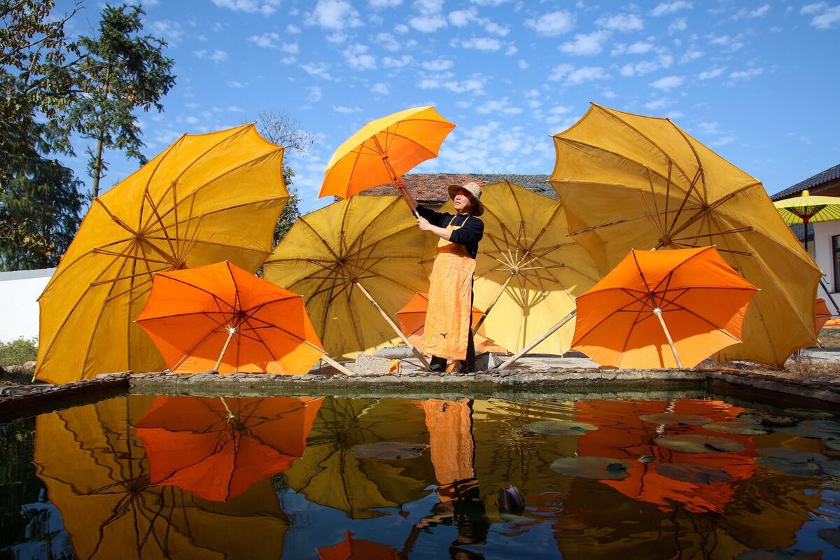 Schirme aus Wachstuch in China Schirme aus Wachstuch in China