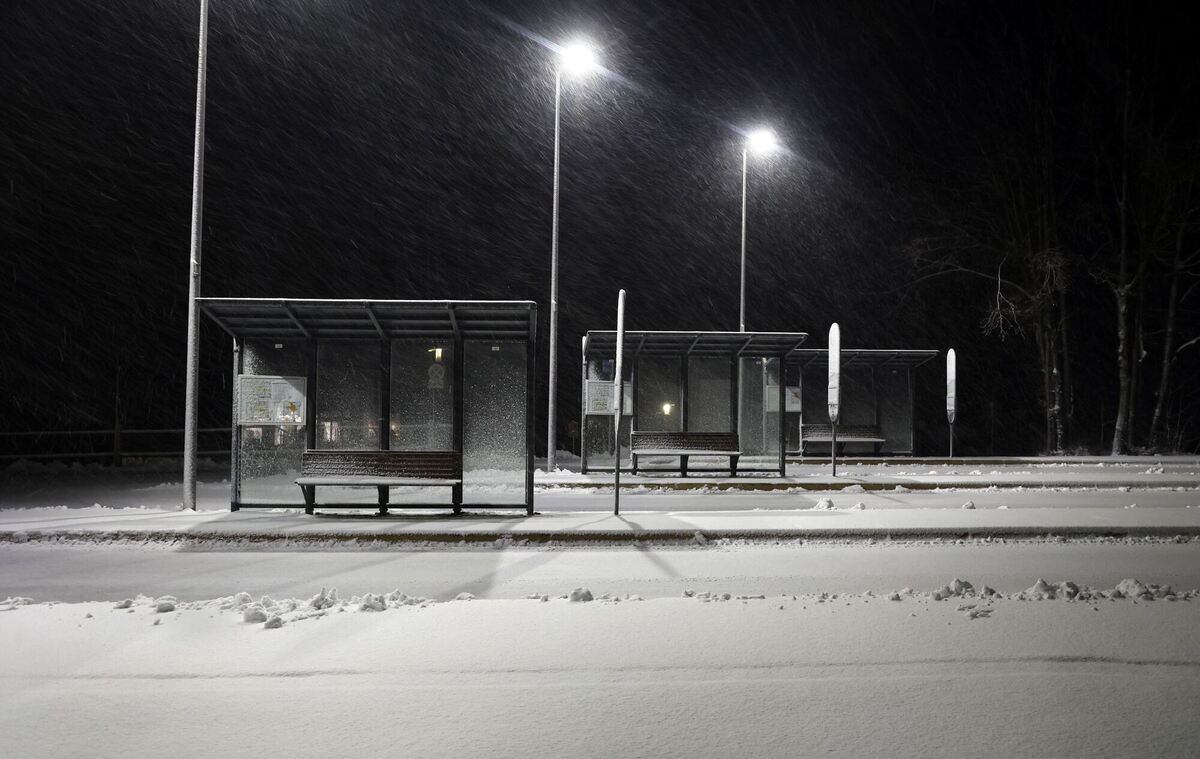 Schneefall in höheren Lagen Bayerns