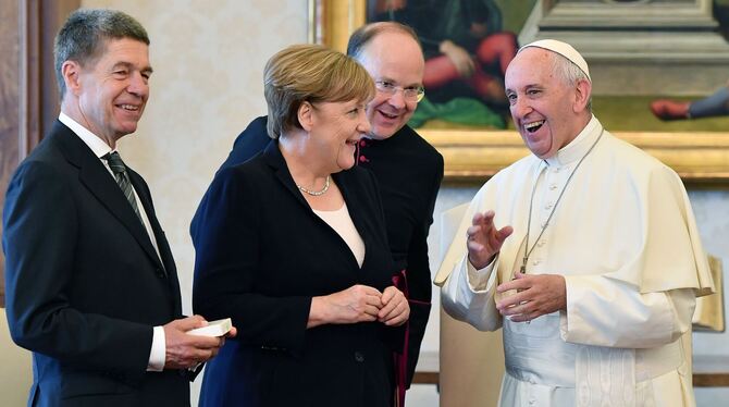 Papst Franziskus und Bundeskanzlerin Merkel Papst Franziskus und Bundeskanzlerin Merkel