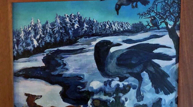 riccarda gregor-grieshaber winter malerei foto pfeiffer Der »Winter« aus Riccarda Gregor-Grieshabers kürzlich aufgetauchtem späten Bilderzyklus zu den vier Jahreszeiten.