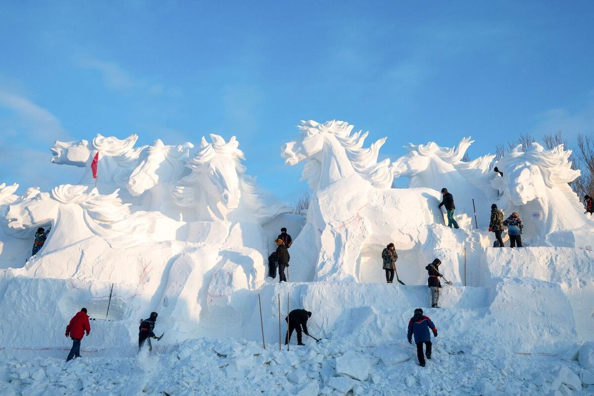 Schneeskulpturen in China