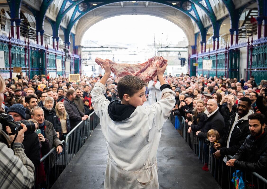 Weihnachtsfleischauktion in Großbritannien