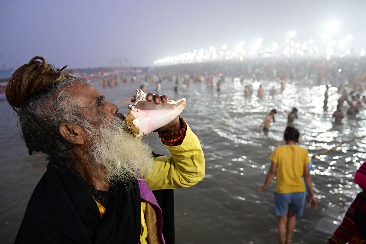 Hinduistisches Maha Kumbh Fest in Indien