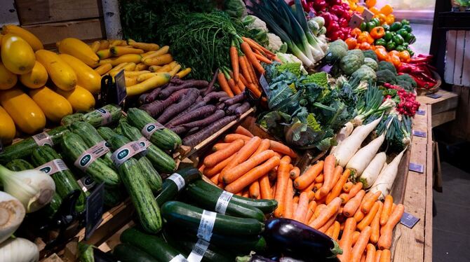Gemüse im Supermarkt Gemüse im Supermarkt