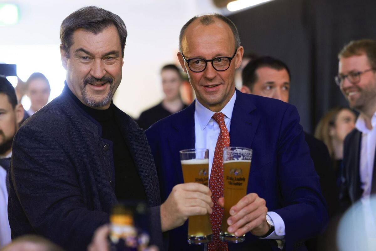 Weißwurstfrühstück Merz und Söder