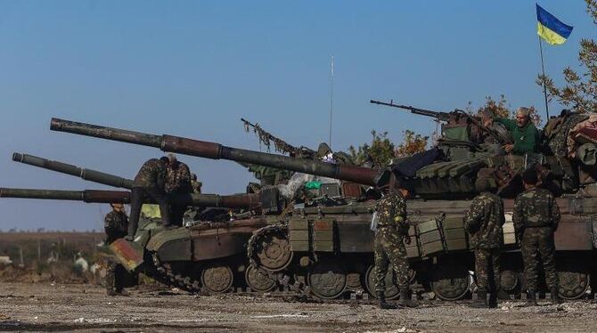 Ukrainische Truppen in der Nähe von Debalzewo. Foto: Konstantin Grishin