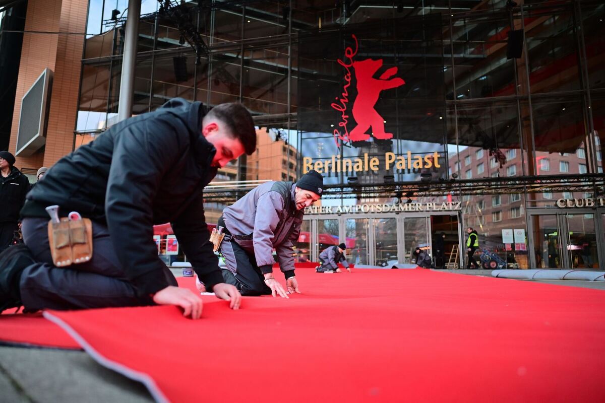 Vor der Berlinale - Aufbauarbeiten