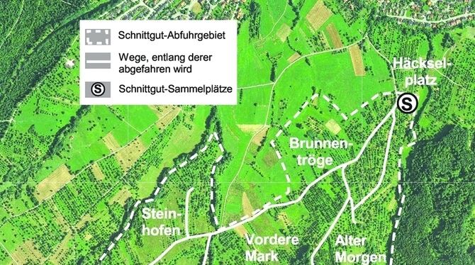 In diesem Gebiet in Belsen wird die Schnittgut-Sammelaktion organisiert.  GRAFIK: PR