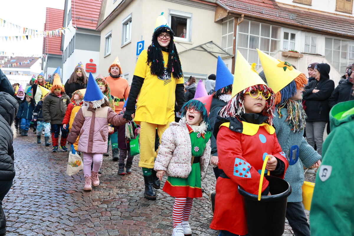 Die Eninger Kindergärten ließen sich viel einfallen für den Umzug am Schmotziga Doschdig_Reisner