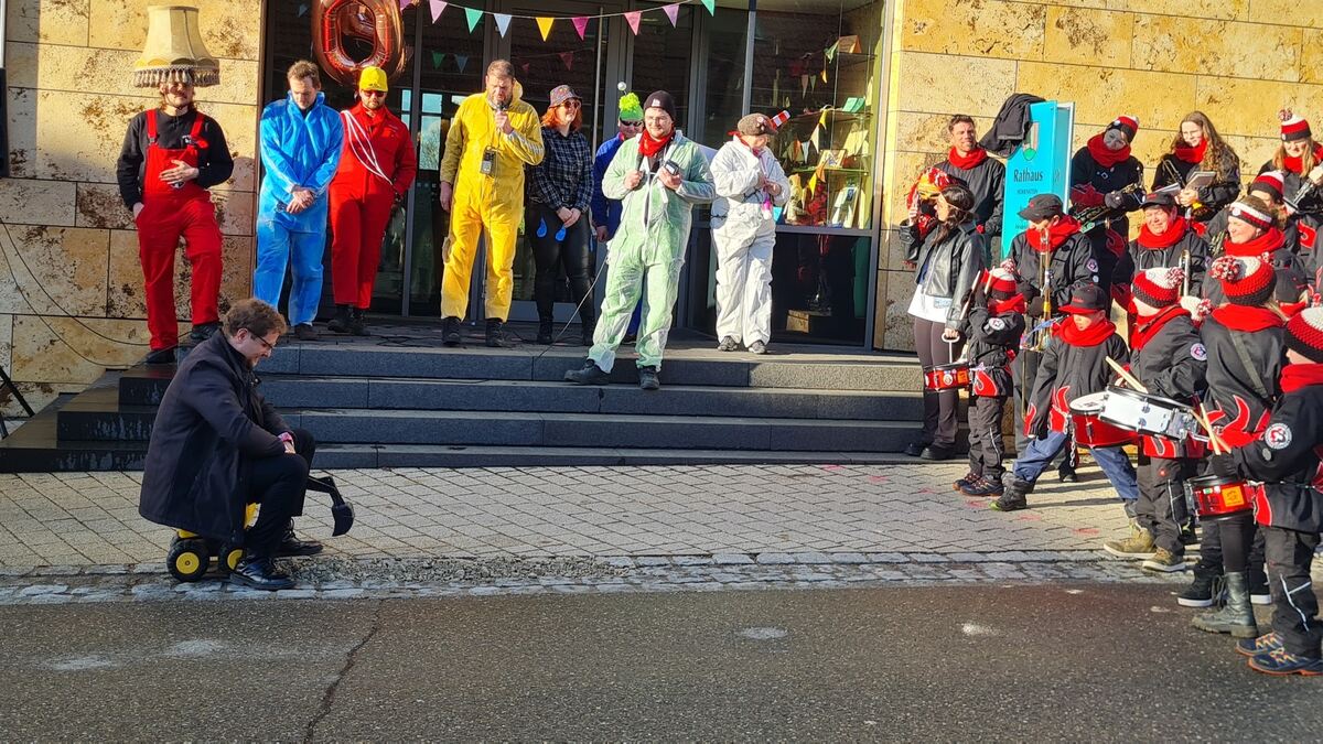 Rathaussturm in Hohenstein. Rathaussturm in Hohenstein.