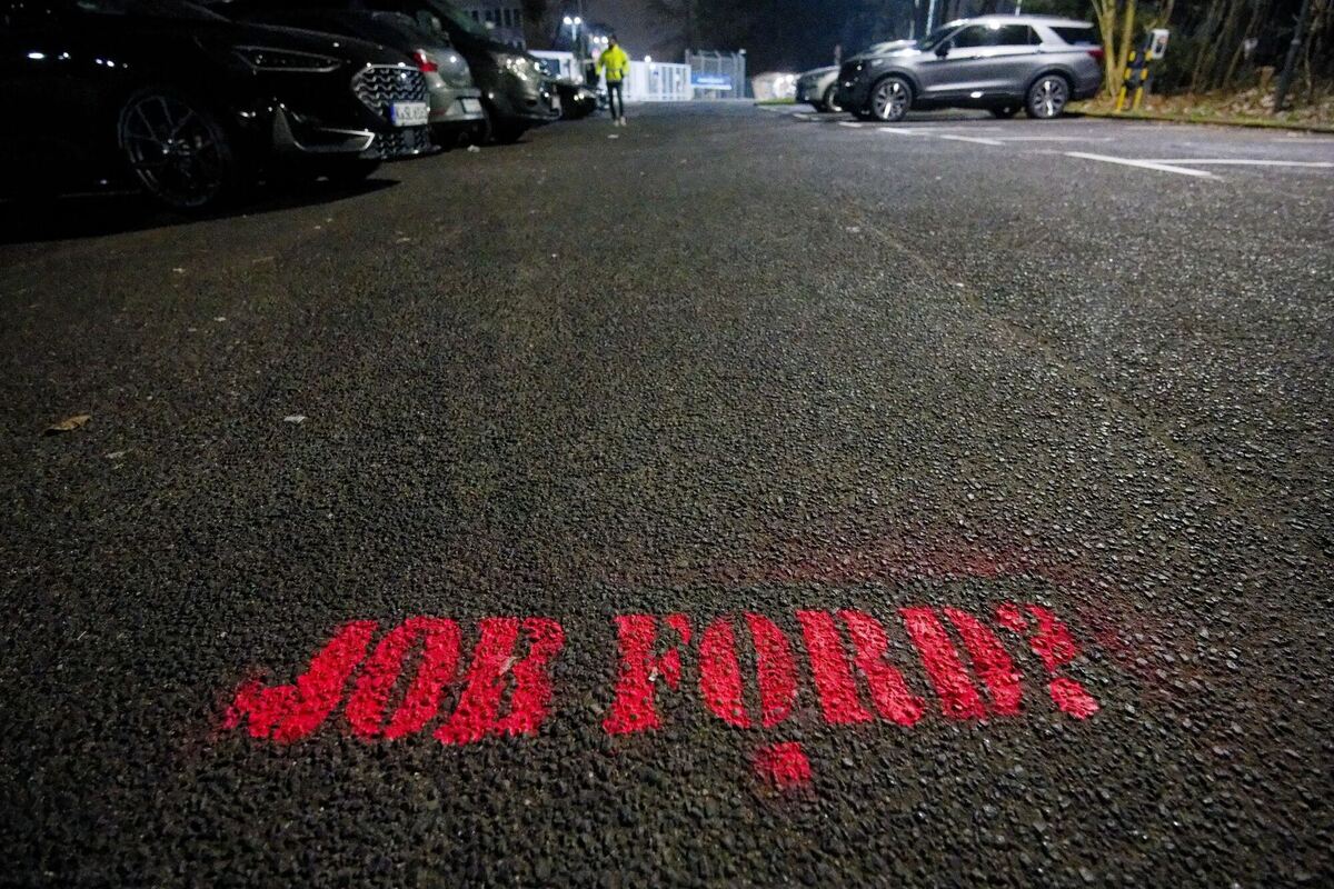 Protestaktion von Ford-Mitarbeitern gegen Pläne des Managements Protestaktion von Ford-Mitarbeitern gegen Pläne des Managements