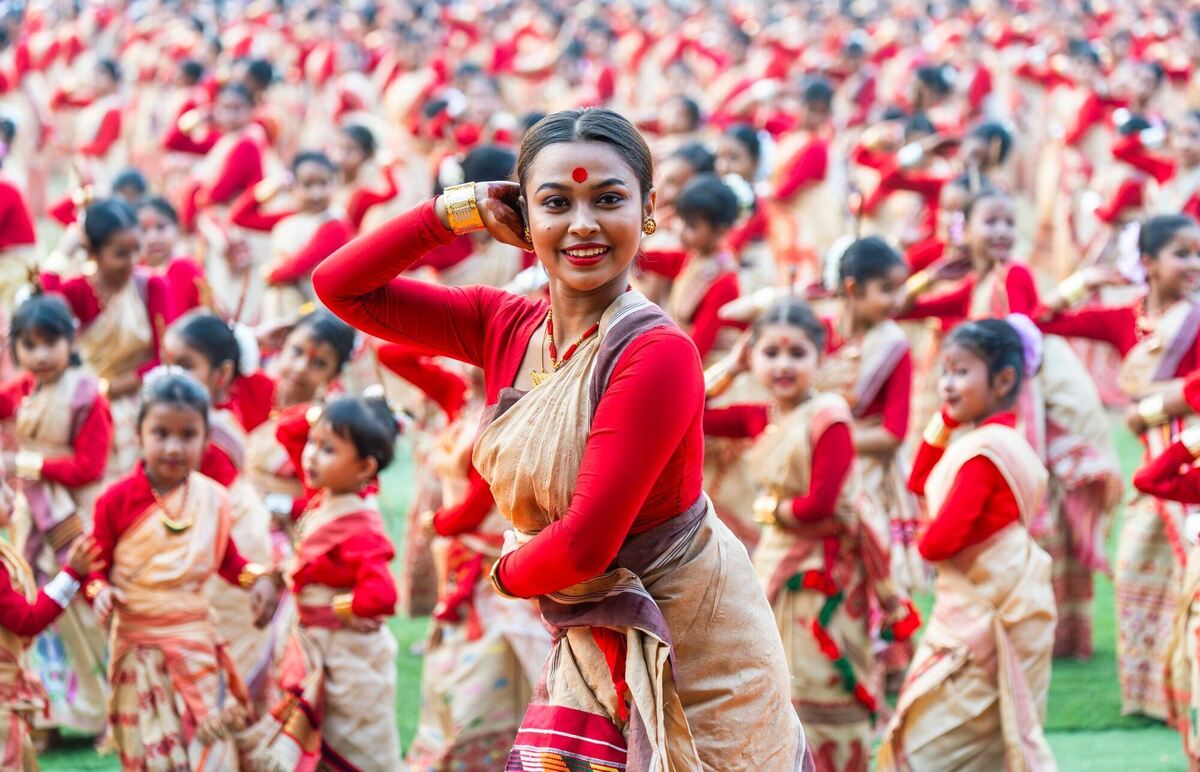 Bihu-Tanz-Workshop in Assam