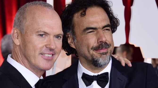 Regisseur Alejandro G. Iñárritu und sein Hauptdarsteller Michael Keaton. Foto: Paul Buck