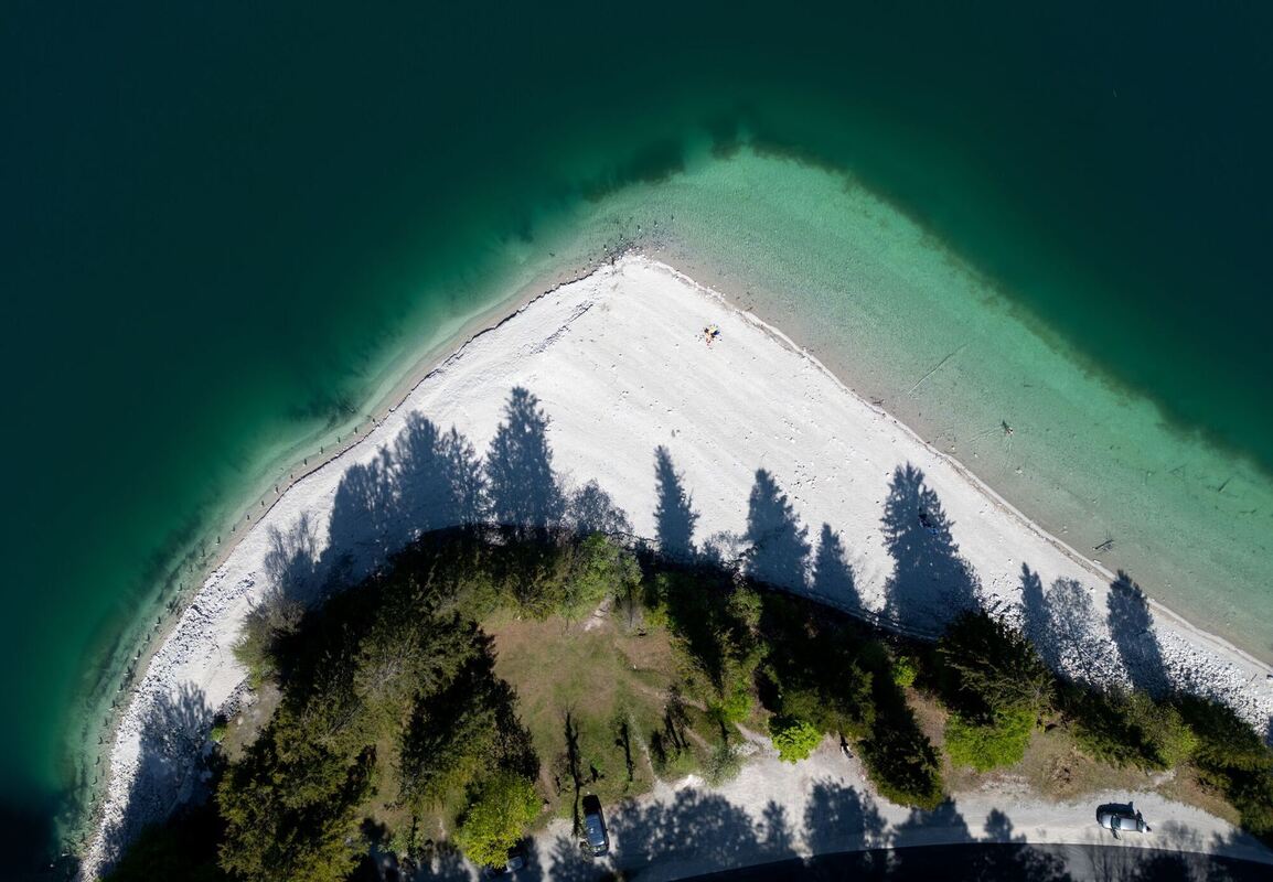 Niedrigwasser am Walchensee