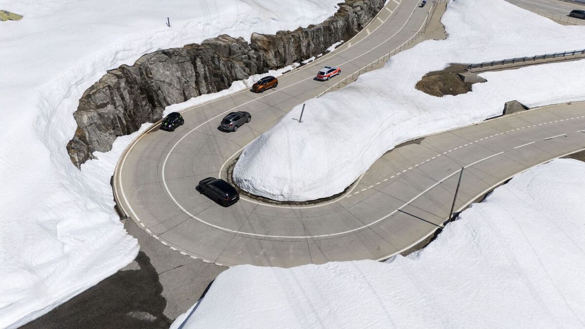 Öffnung der der Gotthard Passstraße nach der Wintersperre