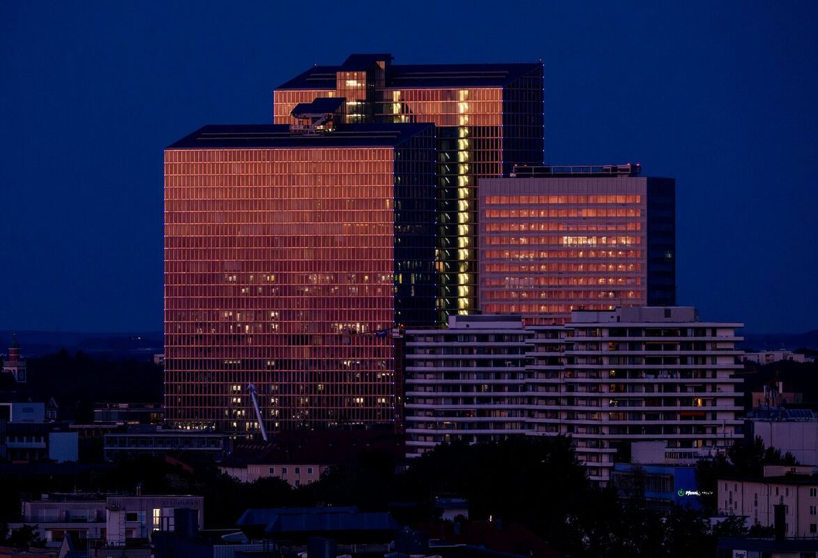 Münchner Hochhäuser im Abendlicht Münchner Hochhäuser im Abendlicht