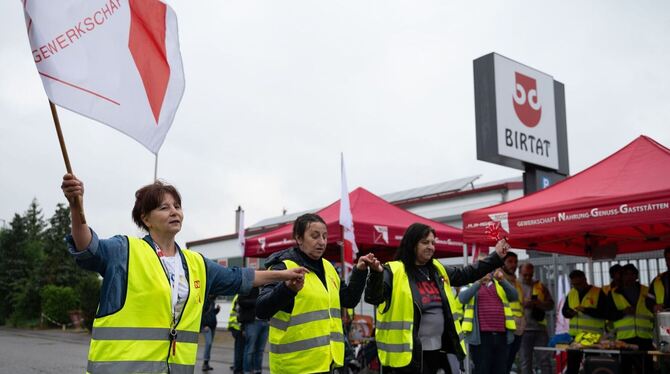 Warnstreik in Dönerfabrik von Birtat