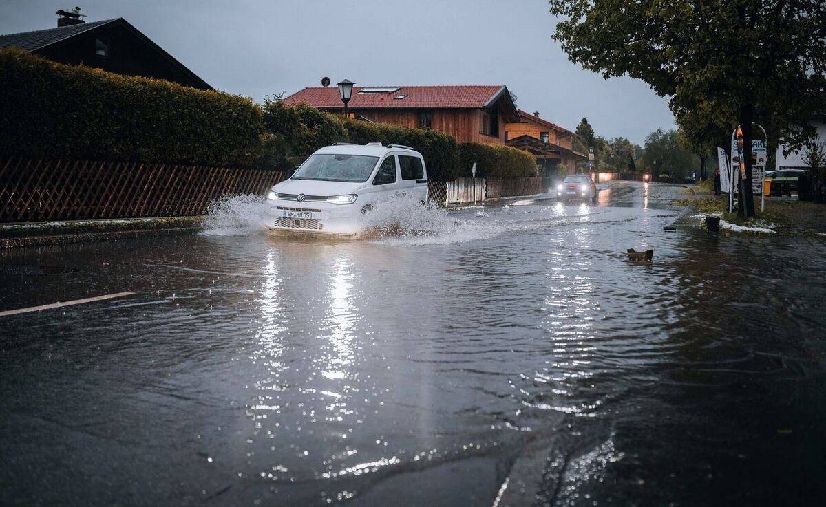 Starkregen in Bayern