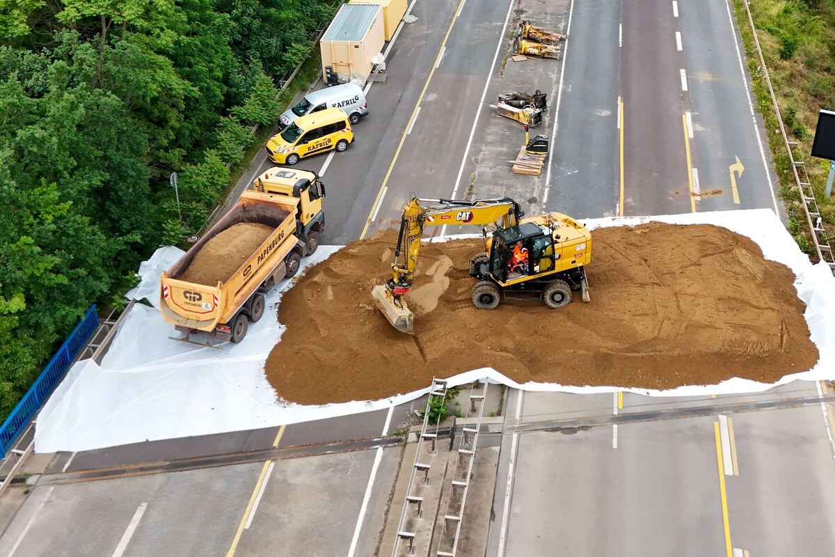 Abriss der Brücke in Magdeburg Abriss der Brücke in Magdeburg
