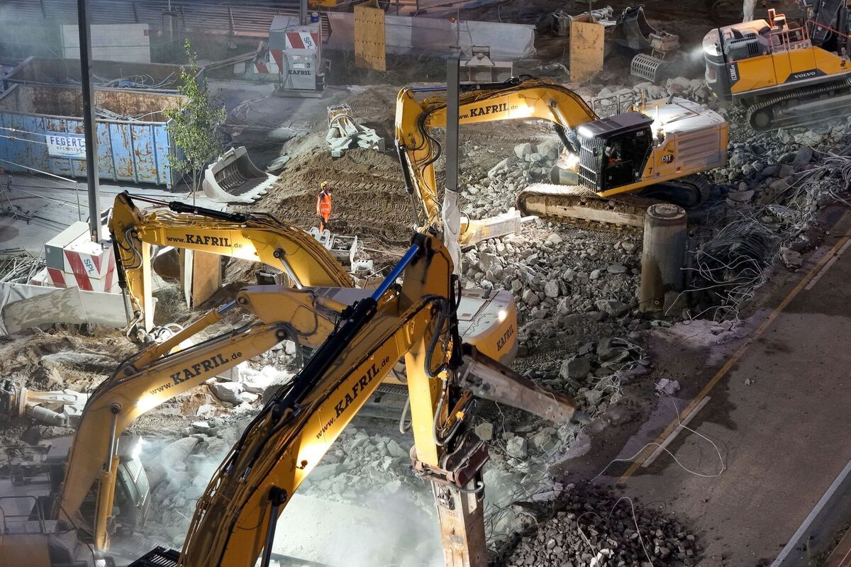 Abriss Magdeburger Ringbrücke Abriss Magdeburger Ringbrücke