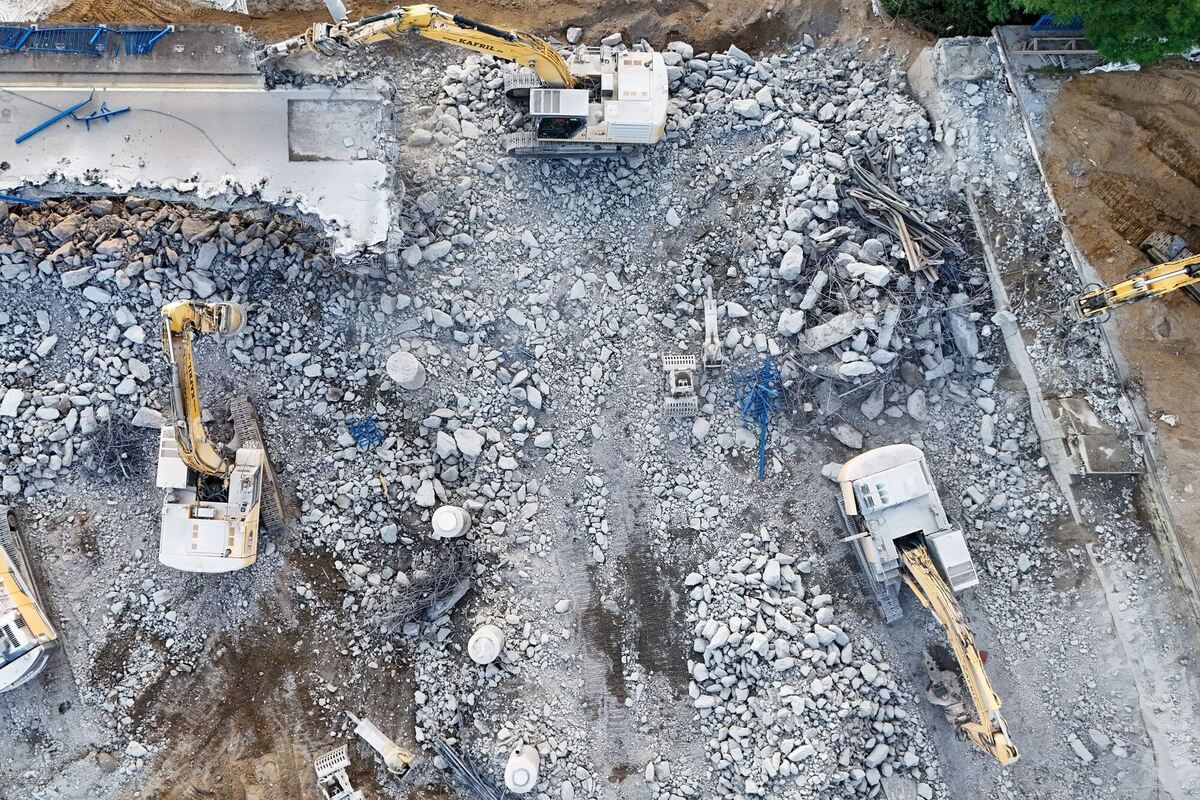 Abriss Ringbrücke in Magdeburg