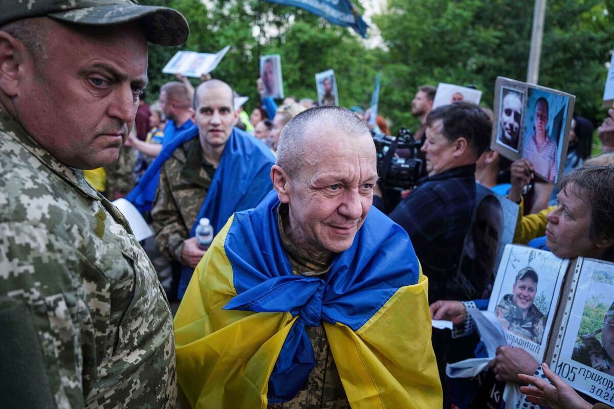 Ukraine - freigelassene ukrainische Kriegsgefangene Ukraine - freigelassene ukrainische Kriegsgefangene