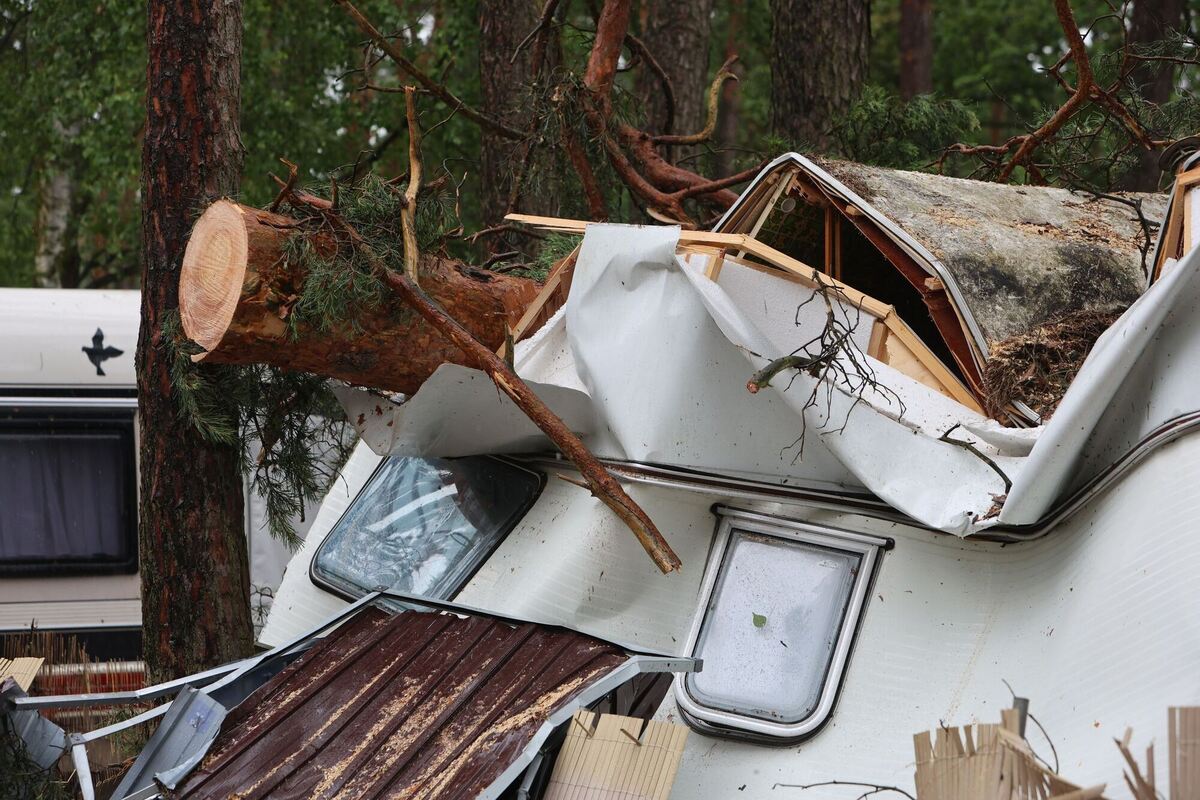 Unwetter richten Schäden auf Campingplatz an